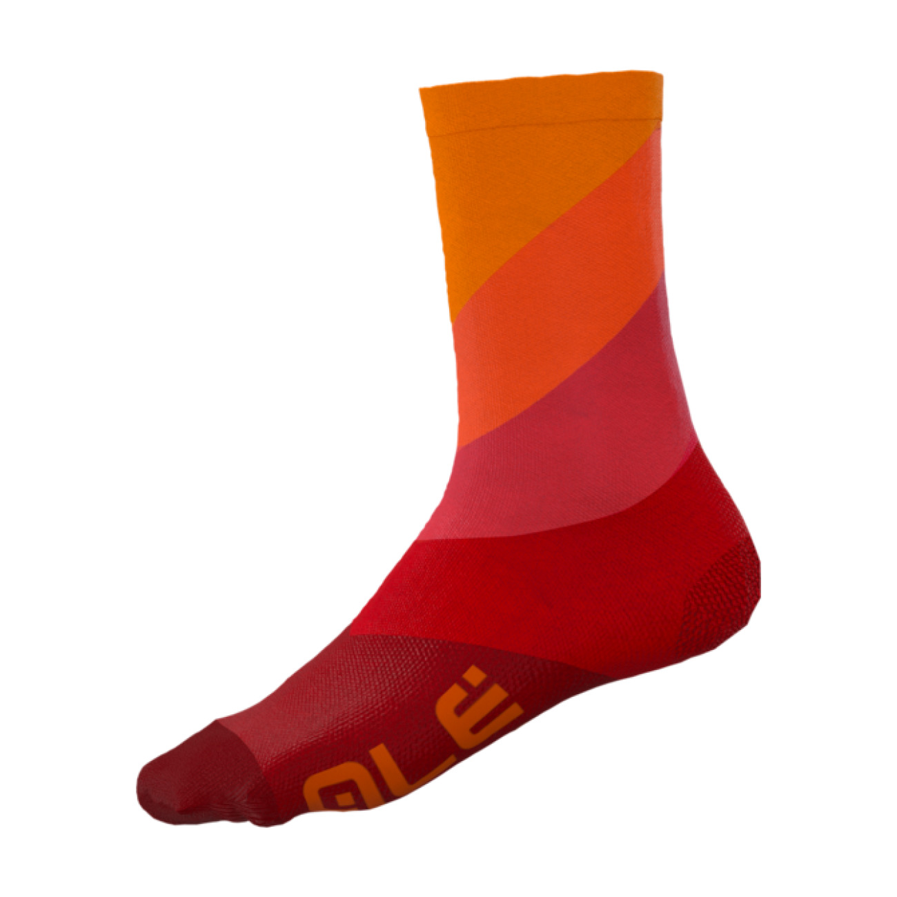 
                ALÉ Cyklistické ponožky klasické - DIAGONAL DIGITOPRESS - červená 44-47
            