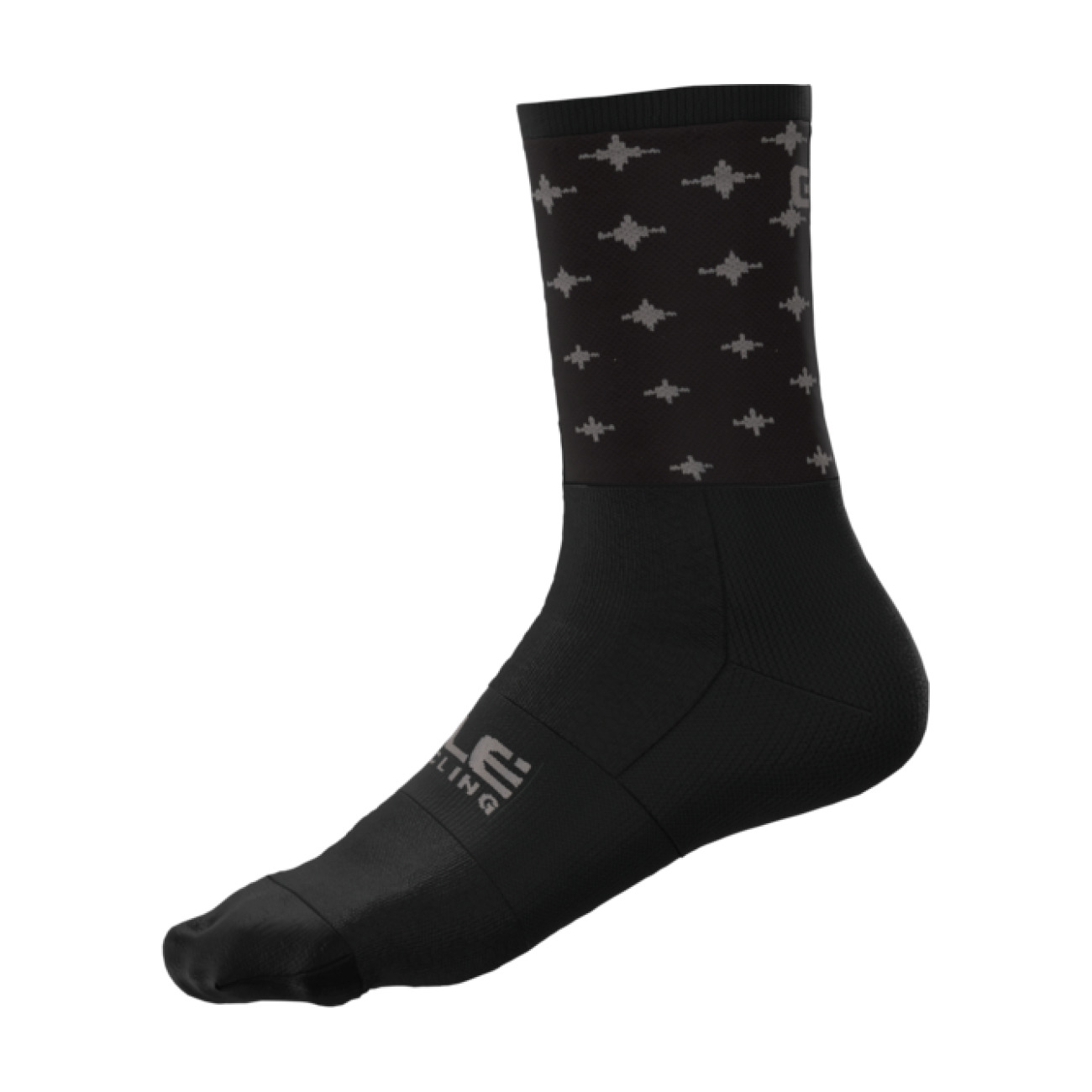 
                ALÉ Cyklistické ponožky klasické - STARS - černá/šedá 36-39
            