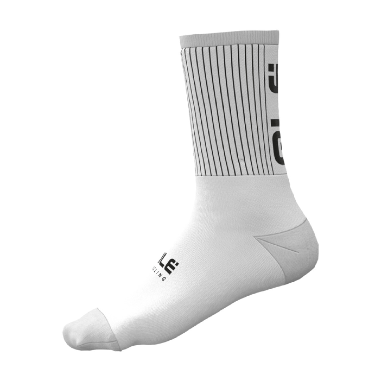
                ALÉ Cyklistické ponožky klasické - ACCESSORI FENCE - bílá/černá 40-43
            