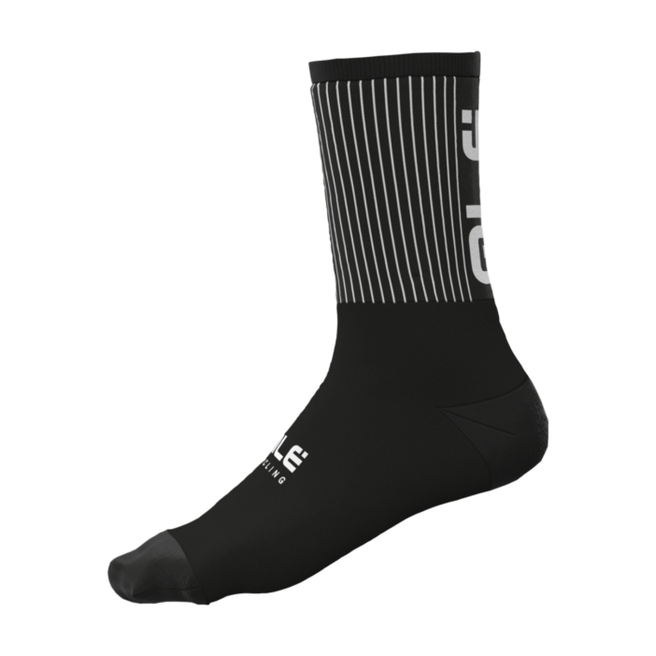 Levně ALÉ Cyklistické ponožky klasické - ACCESSORI FENCE - černá/bílá