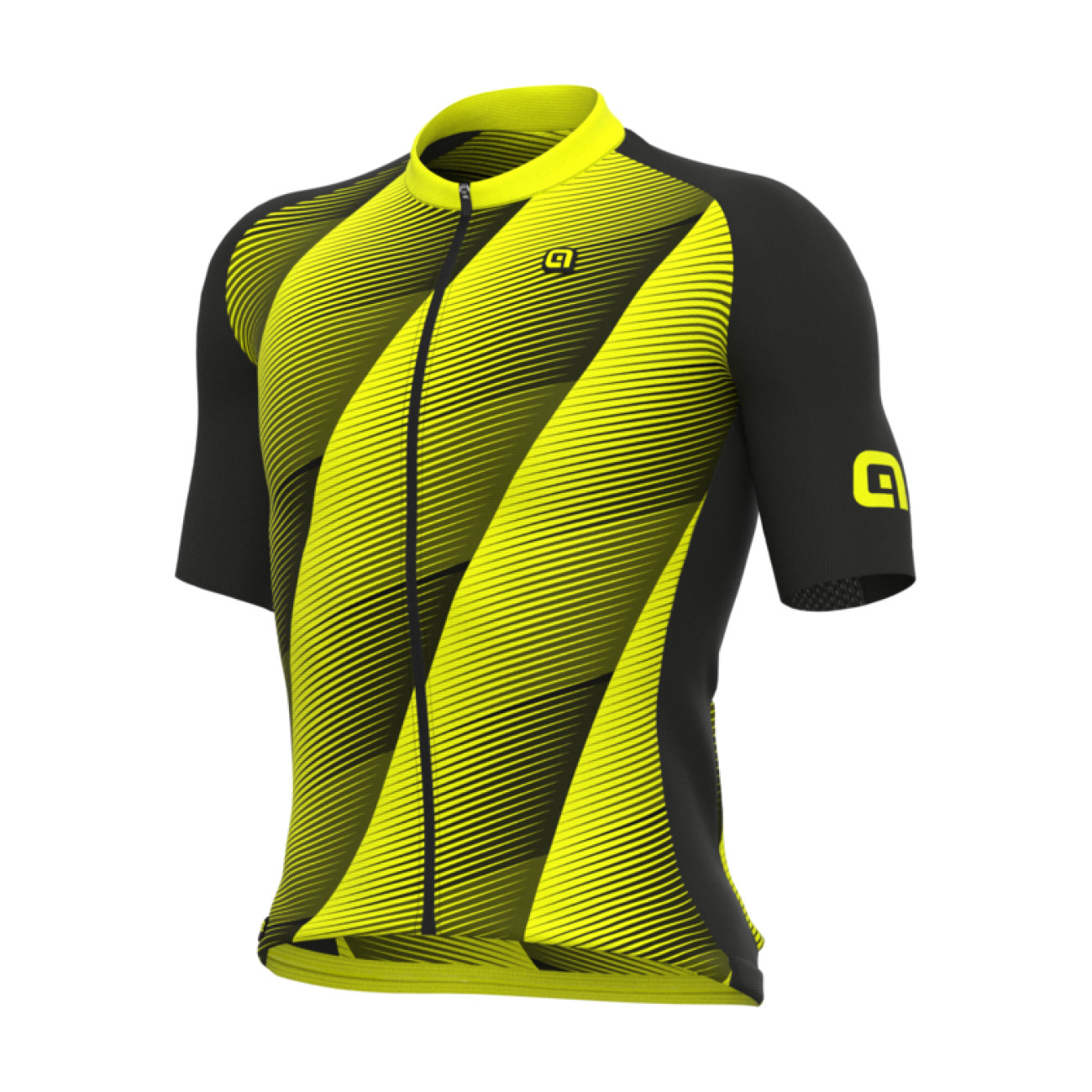 
                ALÉ Cyklistický dres s krátkým rukávem - PR-R SQUARE - žlutá
            