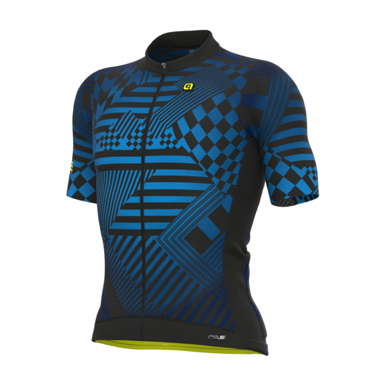 
                ALÉ Cyklistický dres s krátkým rukávem - PR-S CHECKER - modrá L
            