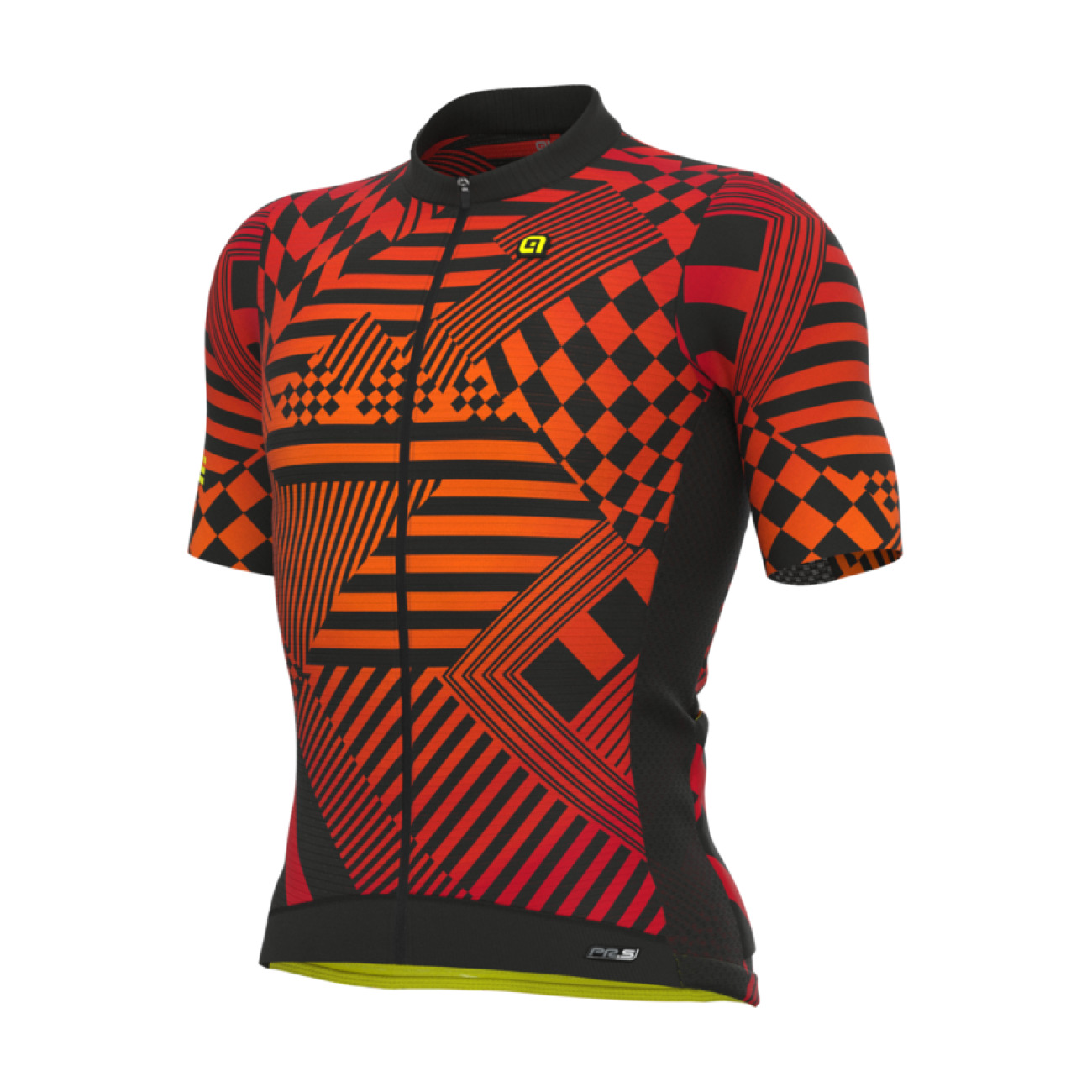 
                ALÉ Cyklistický dres s krátkým rukávem - PR-S CHECKER - červená
            