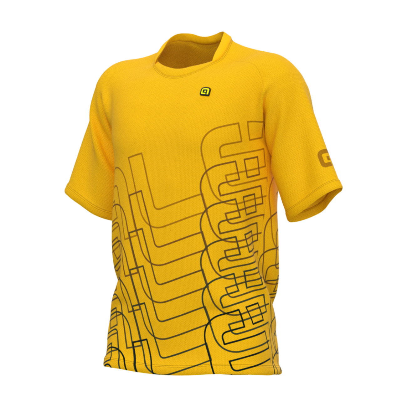
                ALÉ Cyklistický dres s krátkým rukávem - OFF ROAD - MTB VISUAL - žlutá M
            