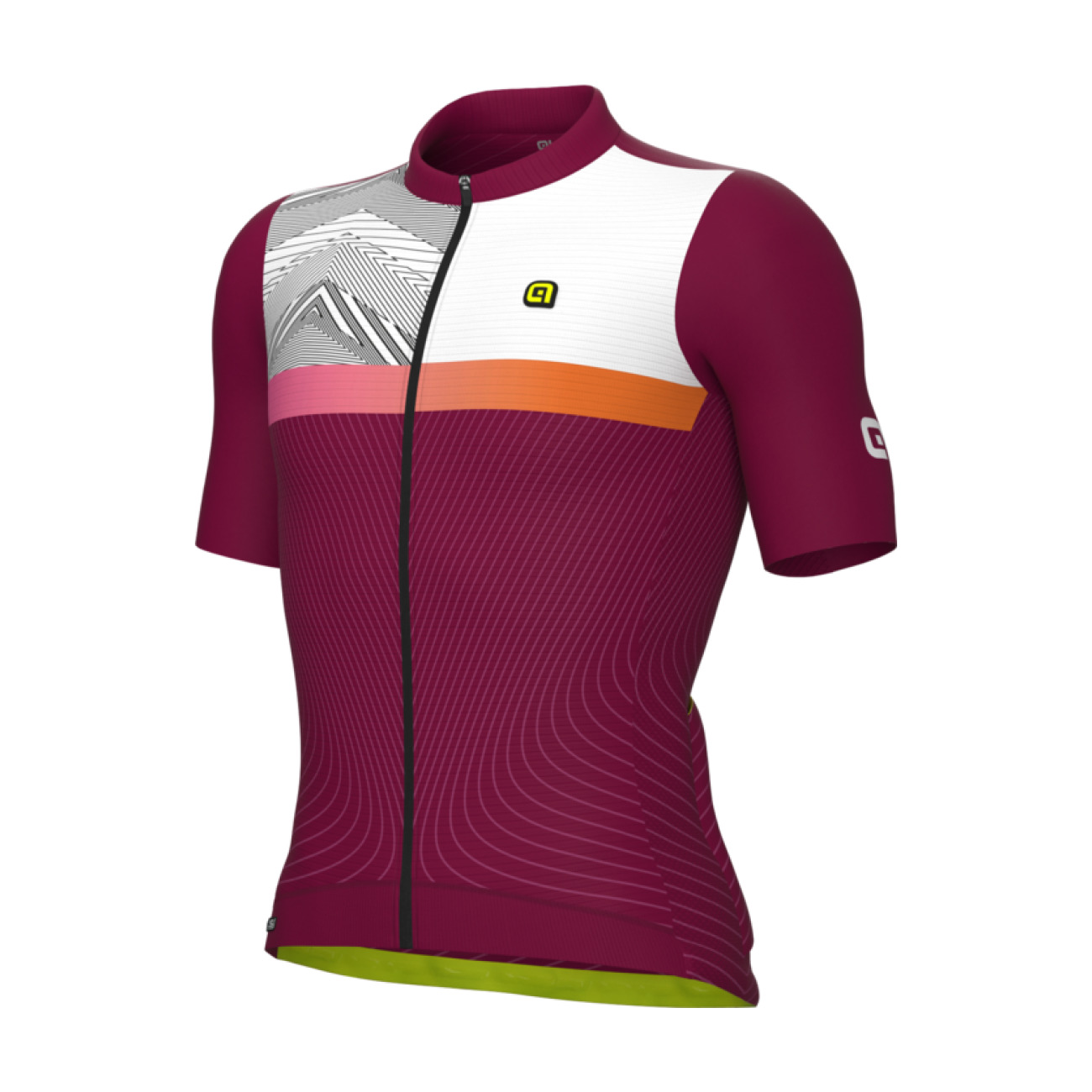 
                ALÉ Cyklistický dres s krátkým rukávem - ZIG ZAG PR-S - fialová L
            