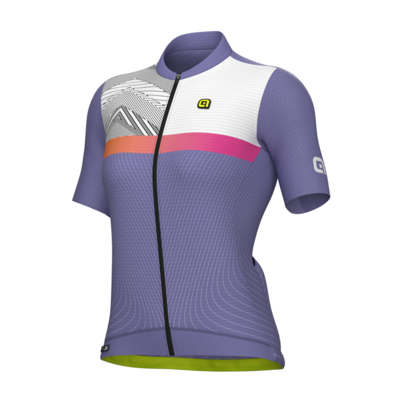 
                ALÉ Cyklistický dres s krátkým rukávem - ZIG ZAG PR-S - fialová
            