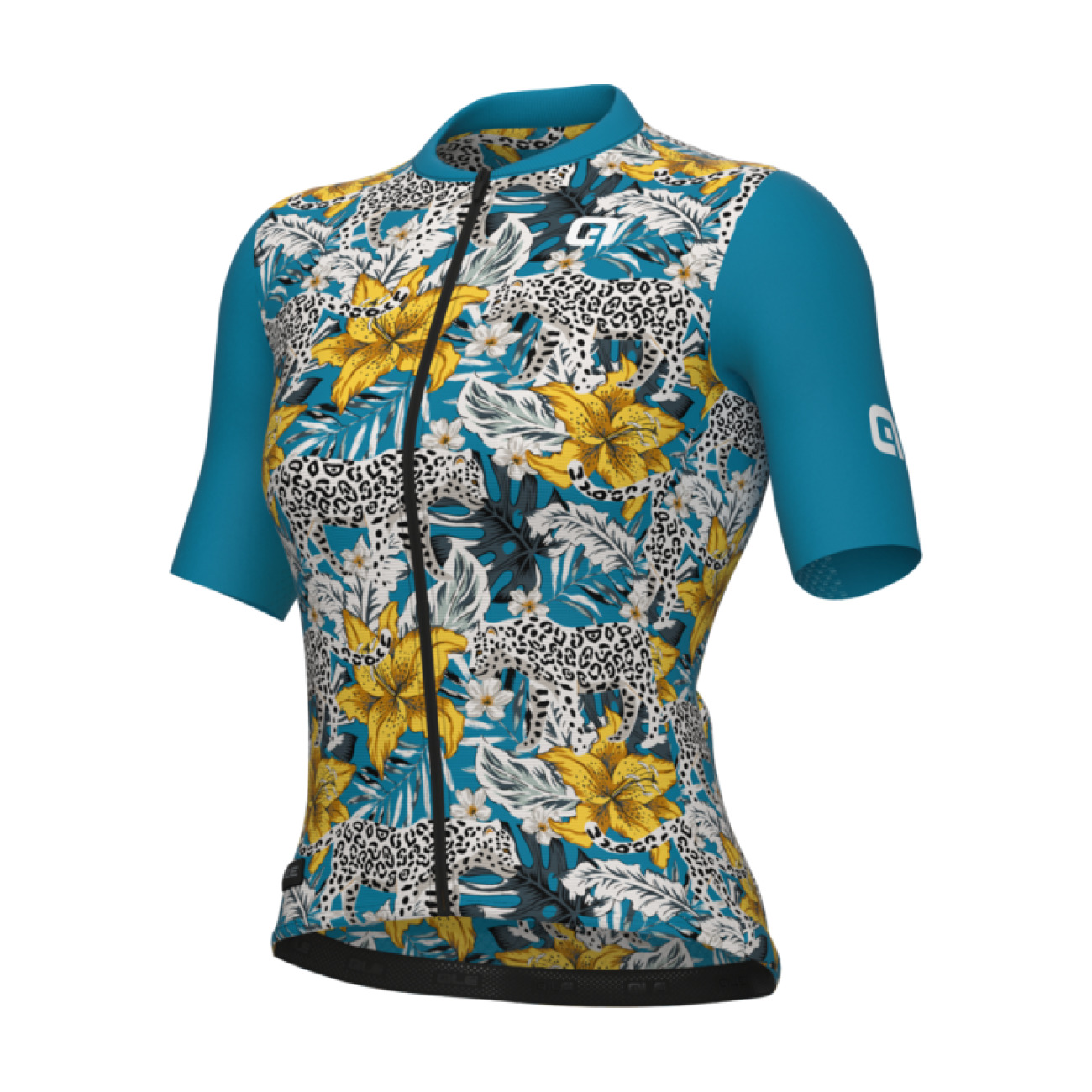 
                ALÉ Cyklistický dres s krátkým rukávem - HIBISCUS PR-E - modrá XS
            