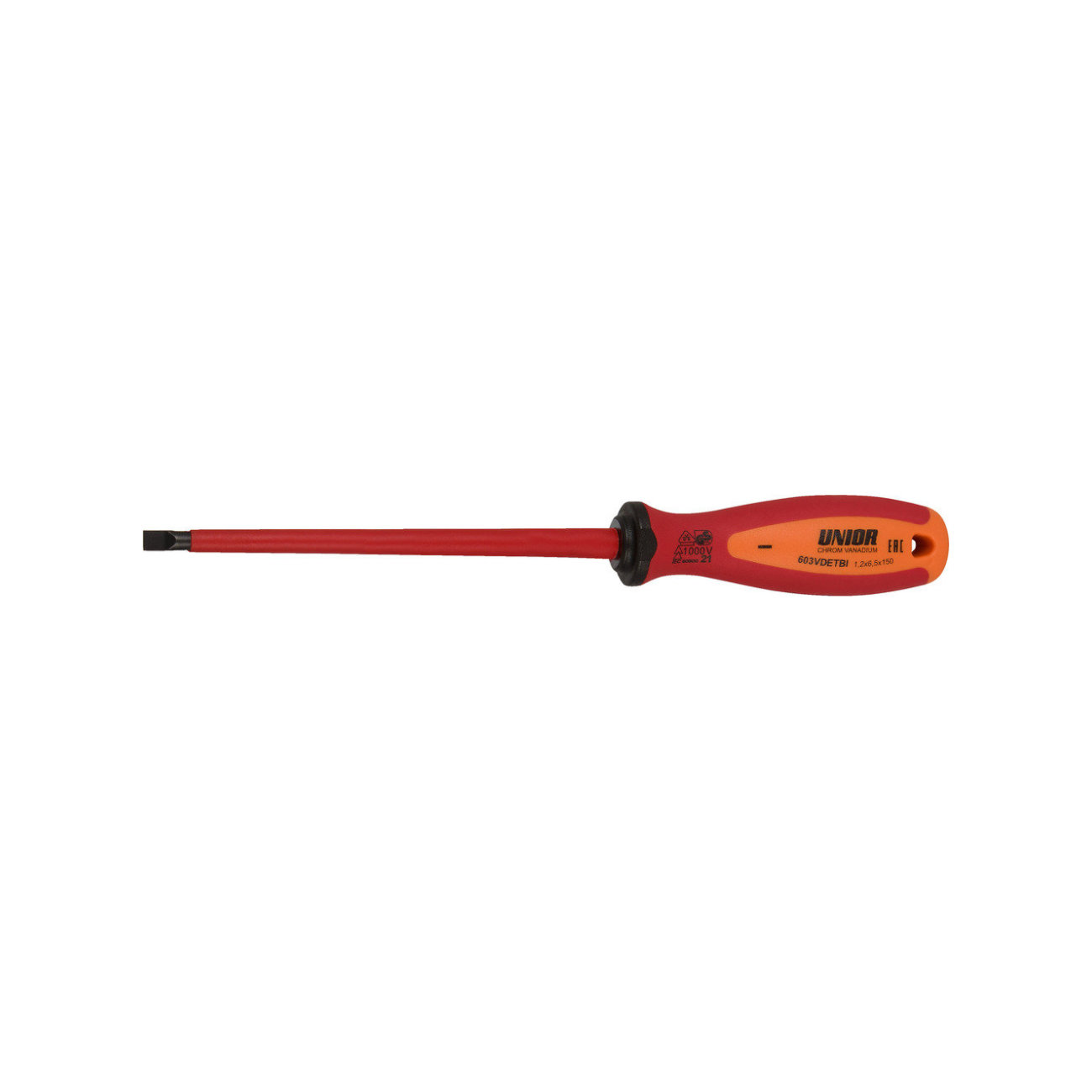 
                UNIOR šroubovák - SCREWDRIVER VDE TBI 0.8 x 4.0 x 100 - červená
            