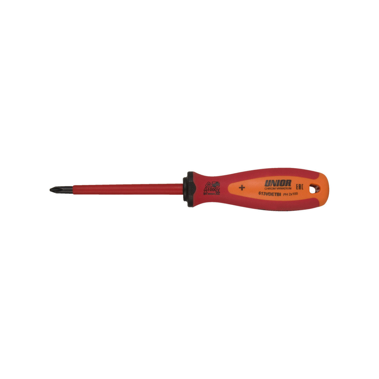 
                UNIOR šroubovák - SCREWDRIVER  VDE TBI PH1 x 80 - červená
            