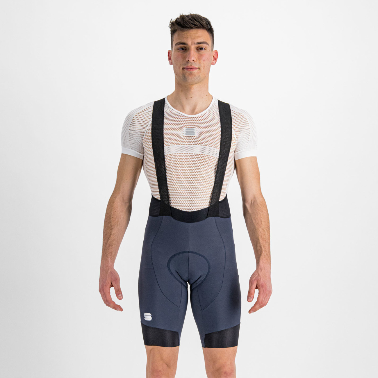 
                SPORTFUL Cyklistické kalhoty krátké s laclem - GTS - modrá 3XL
            