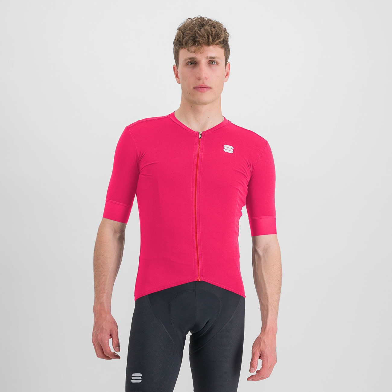 
                SPORTFUL Cyklistický dres s krátkým rukávem - MONOCROM - růžová M
            