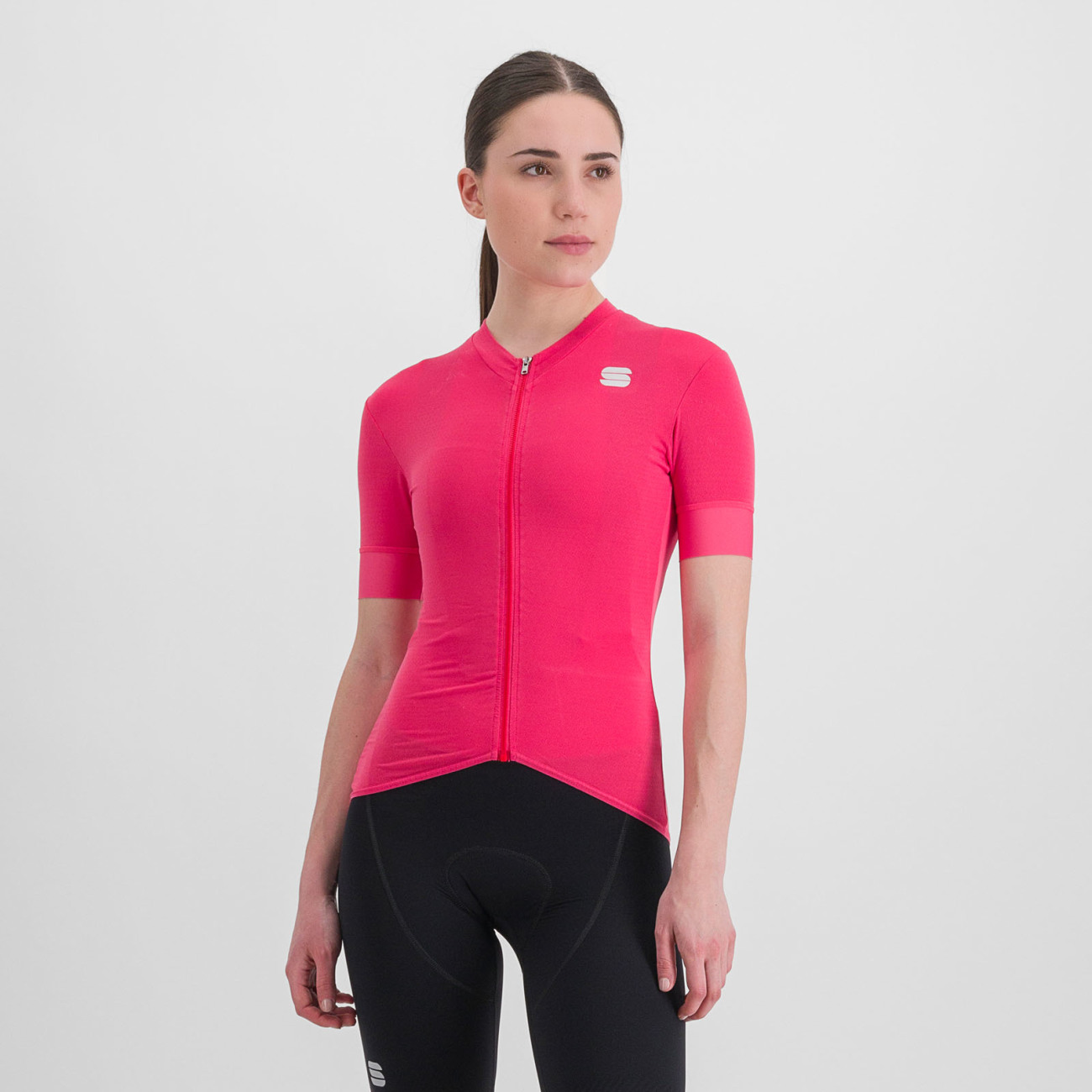 Levně SPORTFUL Cyklistický dres s krátkým rukávem - MONOCROM - růžová M