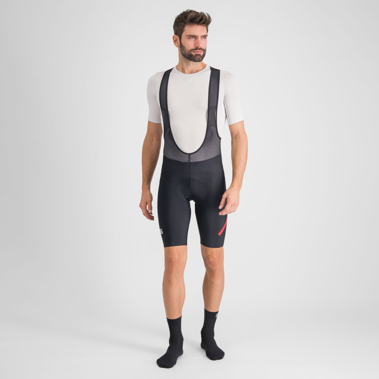 
                SPORTFUL Cyklistické kalhoty krátké s laclem - FIANDRE PRO LIGHT - černá 3XL
            