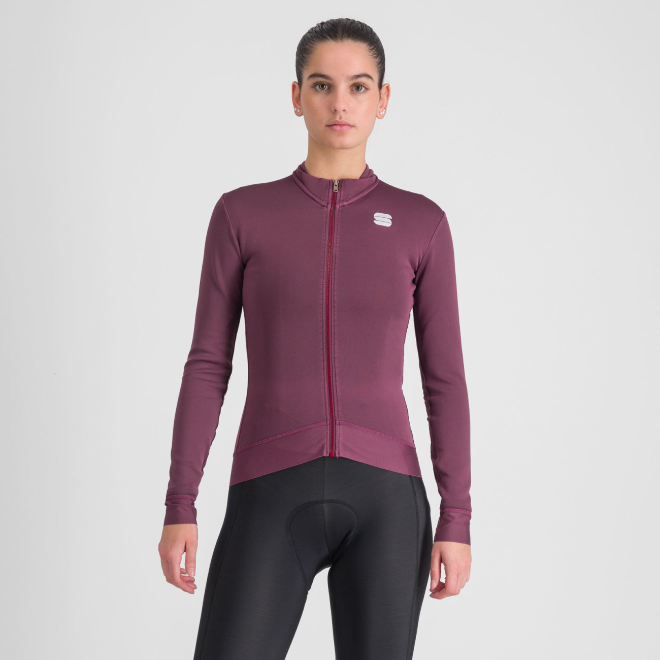 
                SPORTFUL Cyklistický dres s dlouhým rukávem zimní - MONOCROM THERMAL - fialová XS
            