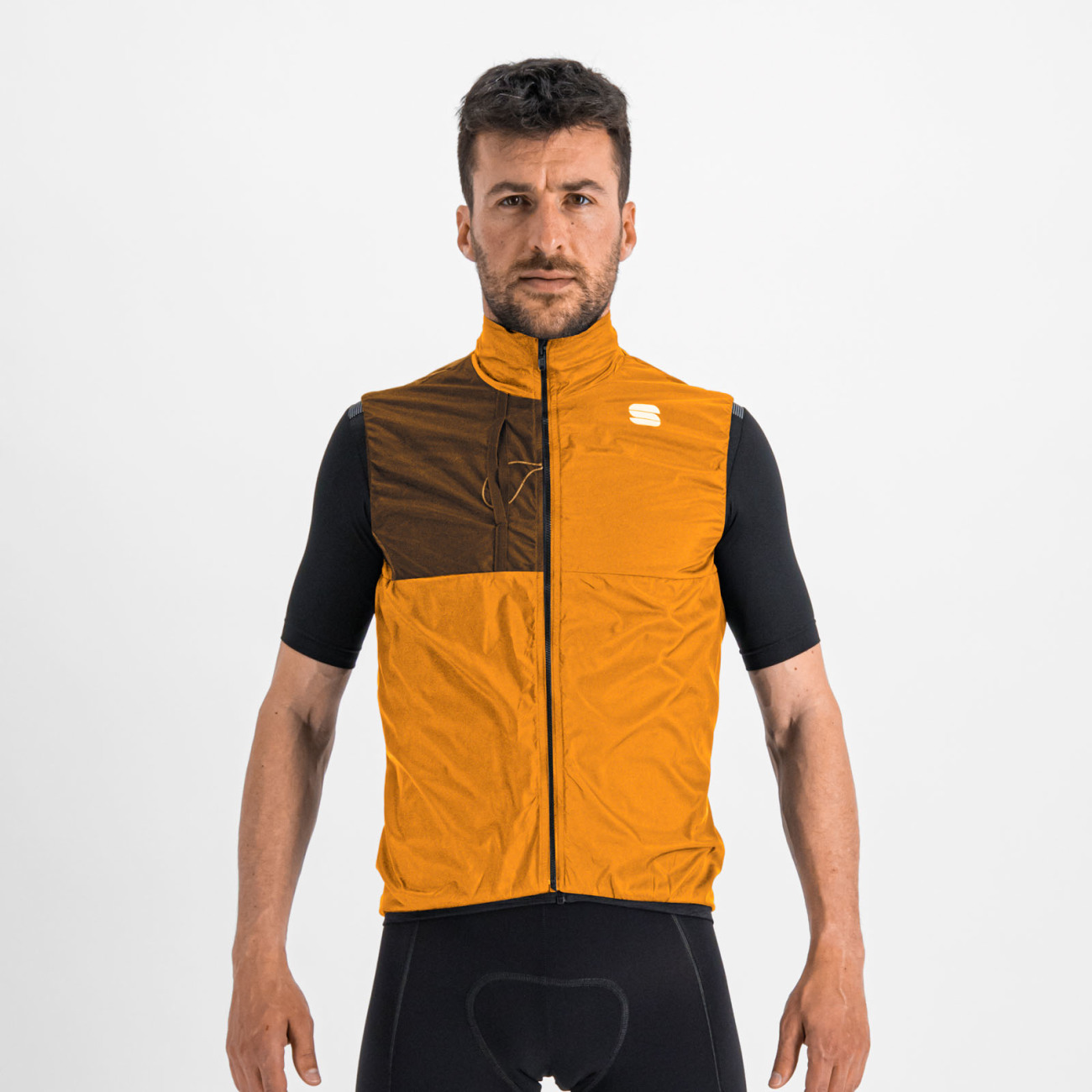 Levně SPORTFUL Cyklistická vesta - SUPERGIARA LAYER - oranžová