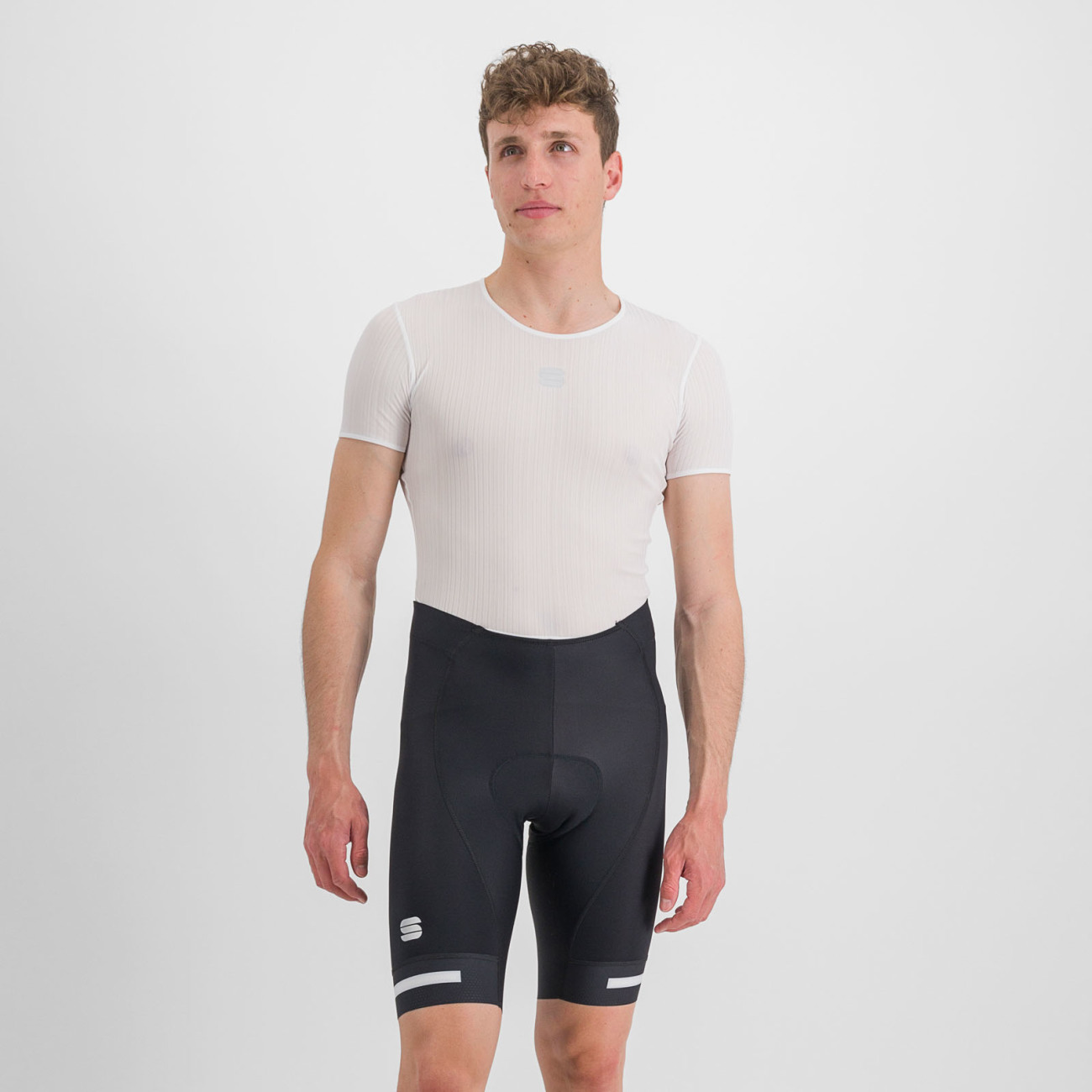 
                SPORTFUL Cyklistické kalhoty krátké bez laclu - NEO - černá/bílá XL
            