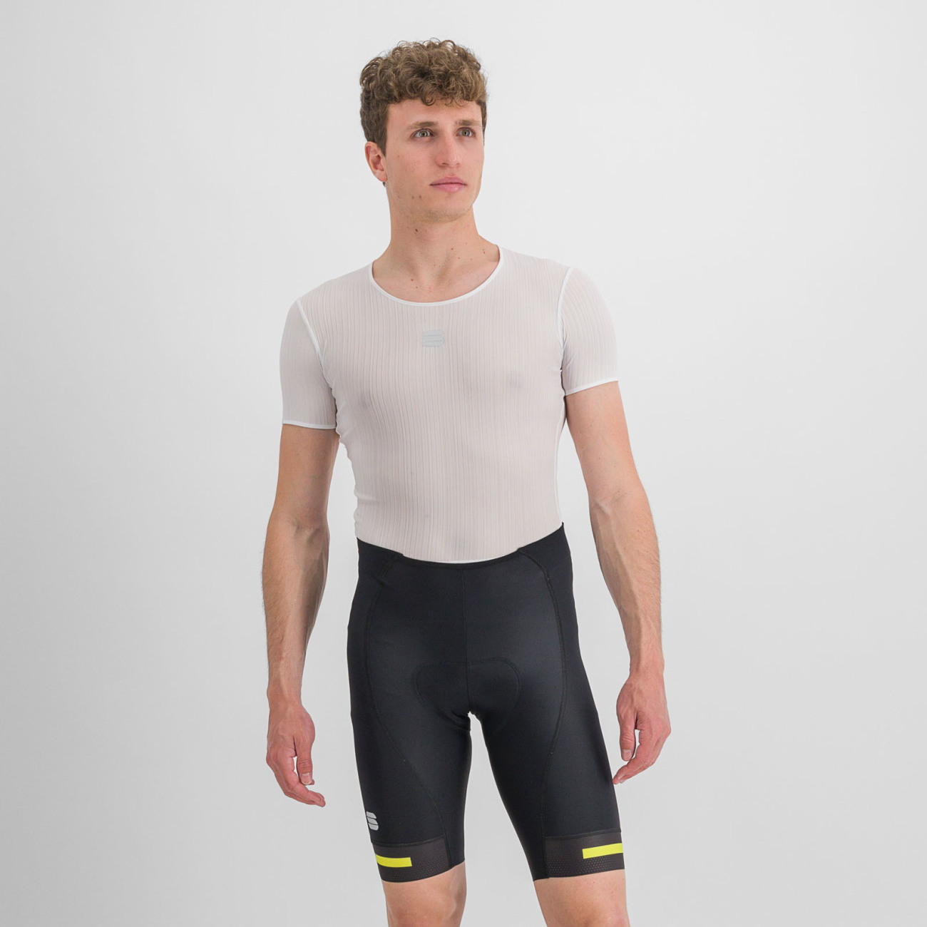 
                SPORTFUL Cyklistické kalhoty krátké bez laclu - NEO - žlutá/černá
            