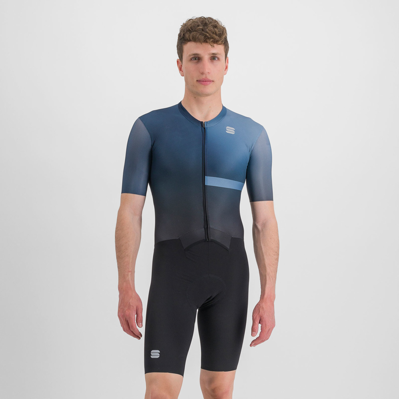 
                SPORTFUL Cyklistická kombinéza - BOMBER - černá/modrá XL
            