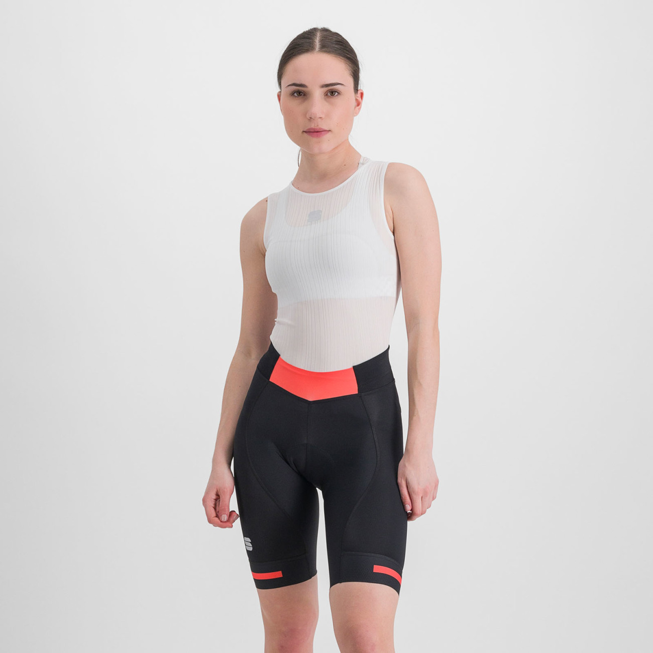 
                SPORTFUL Cyklistické kalhoty krátké bez laclu - NEO - černá/červená XS
            