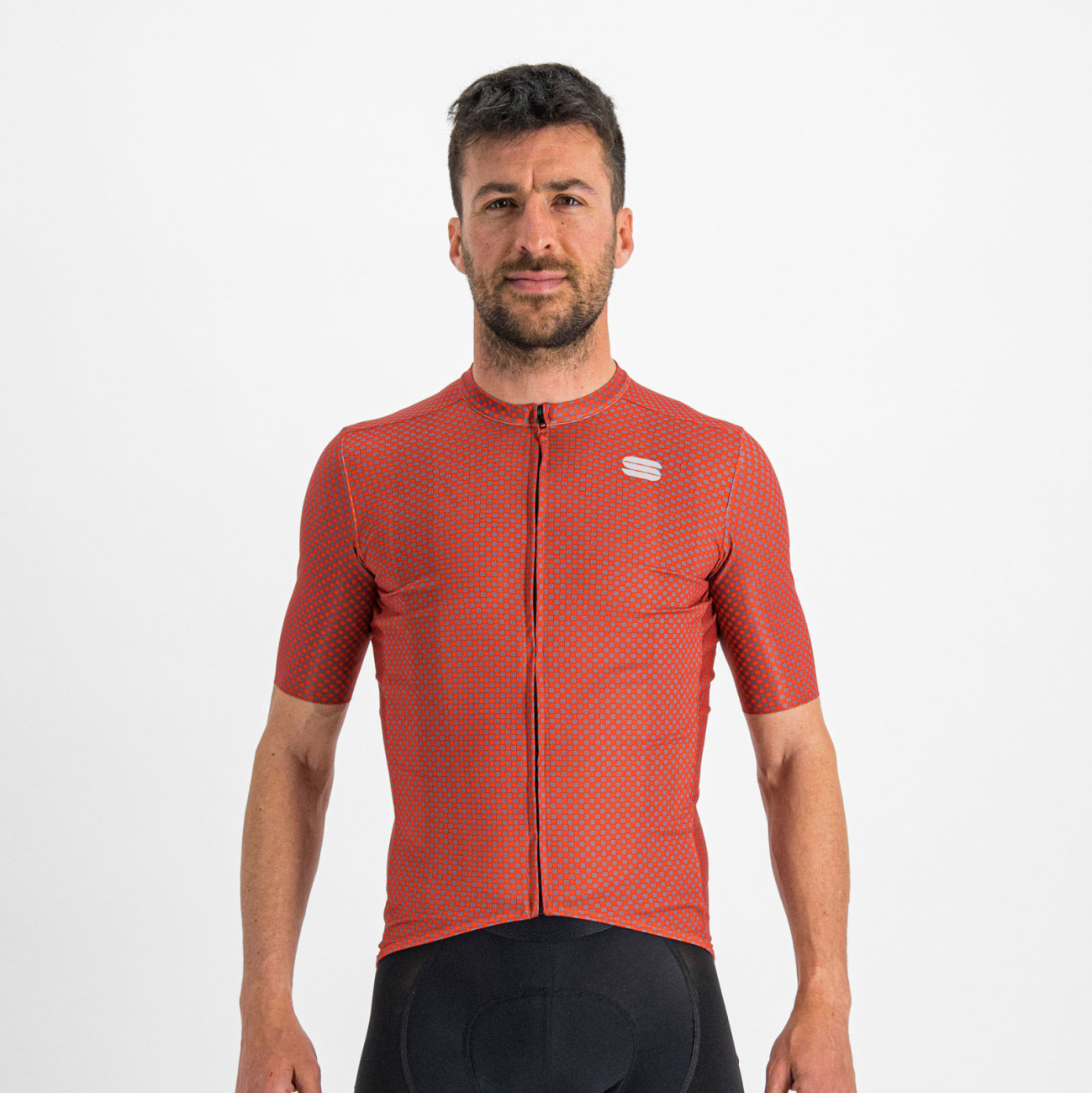 
                SPORTFUL Cyklistický dres s krátkým rukávem - CHECKMATE - červená 2XL
            