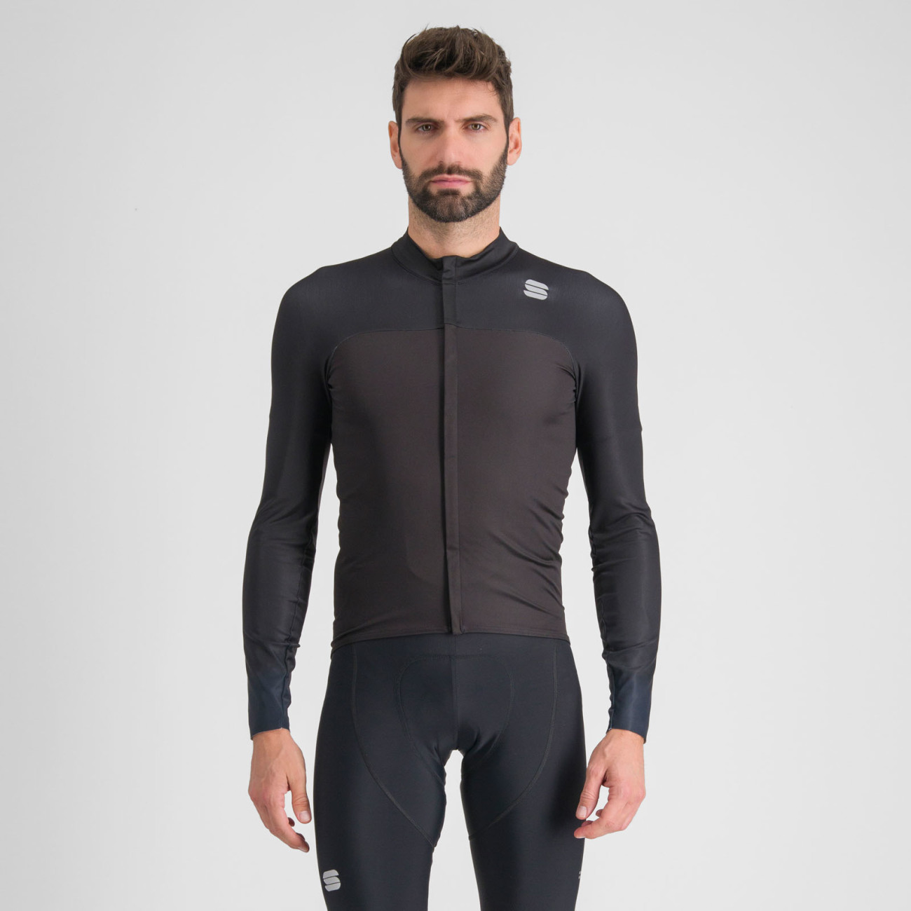 
                SPORTFUL Cyklistický dres s dlouhým rukávem zimní - BODYFIT PRO - černá/hnědá 2XL
            