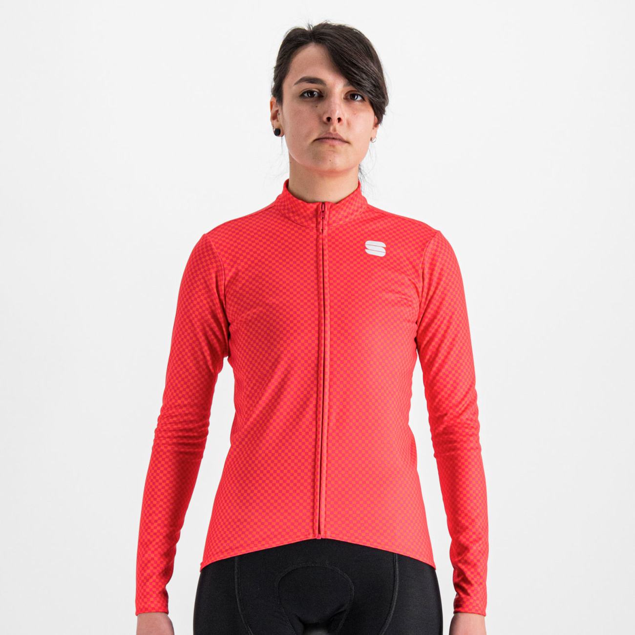 
                SPORTFUL Cyklistický dres s dlouhým rukávem zimní - CHECKMATE THERMAL - červená S
            