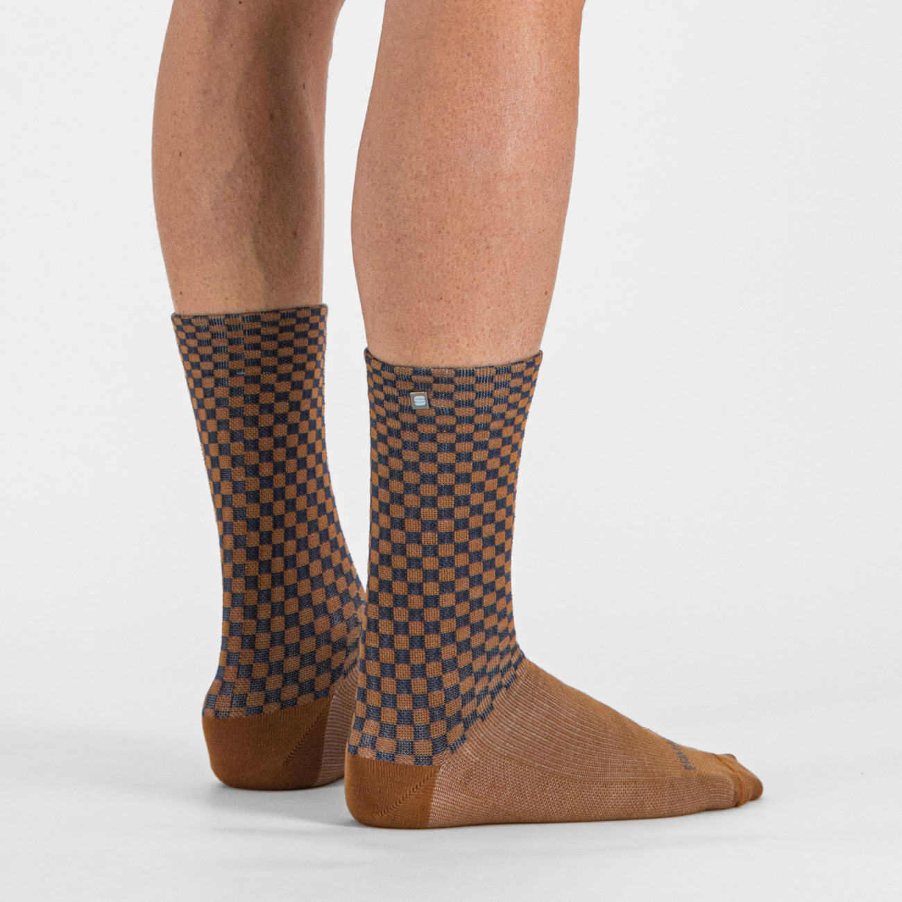 
                SPORTFUL Cyklistické ponožky klasické - CHECKMATE - hnědá/antracitová XL
            