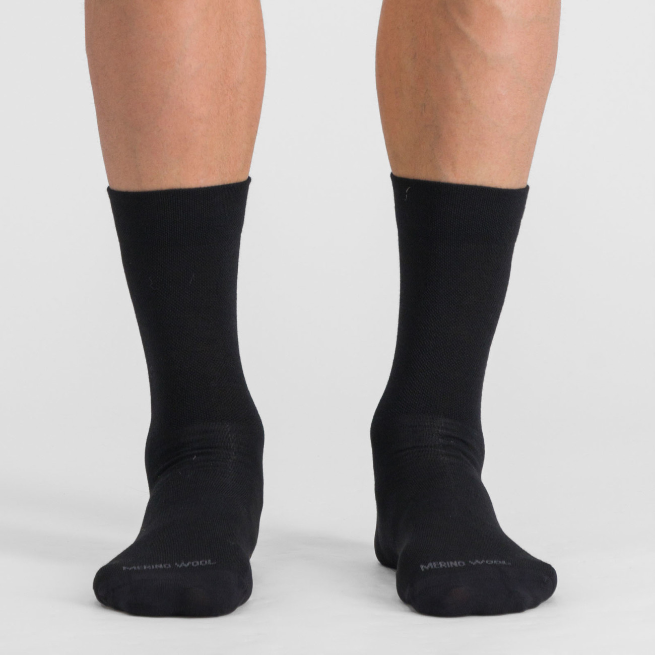Levně SPORTFUL Cyklistické ponožky klasické - MATCHY WOOL - černá