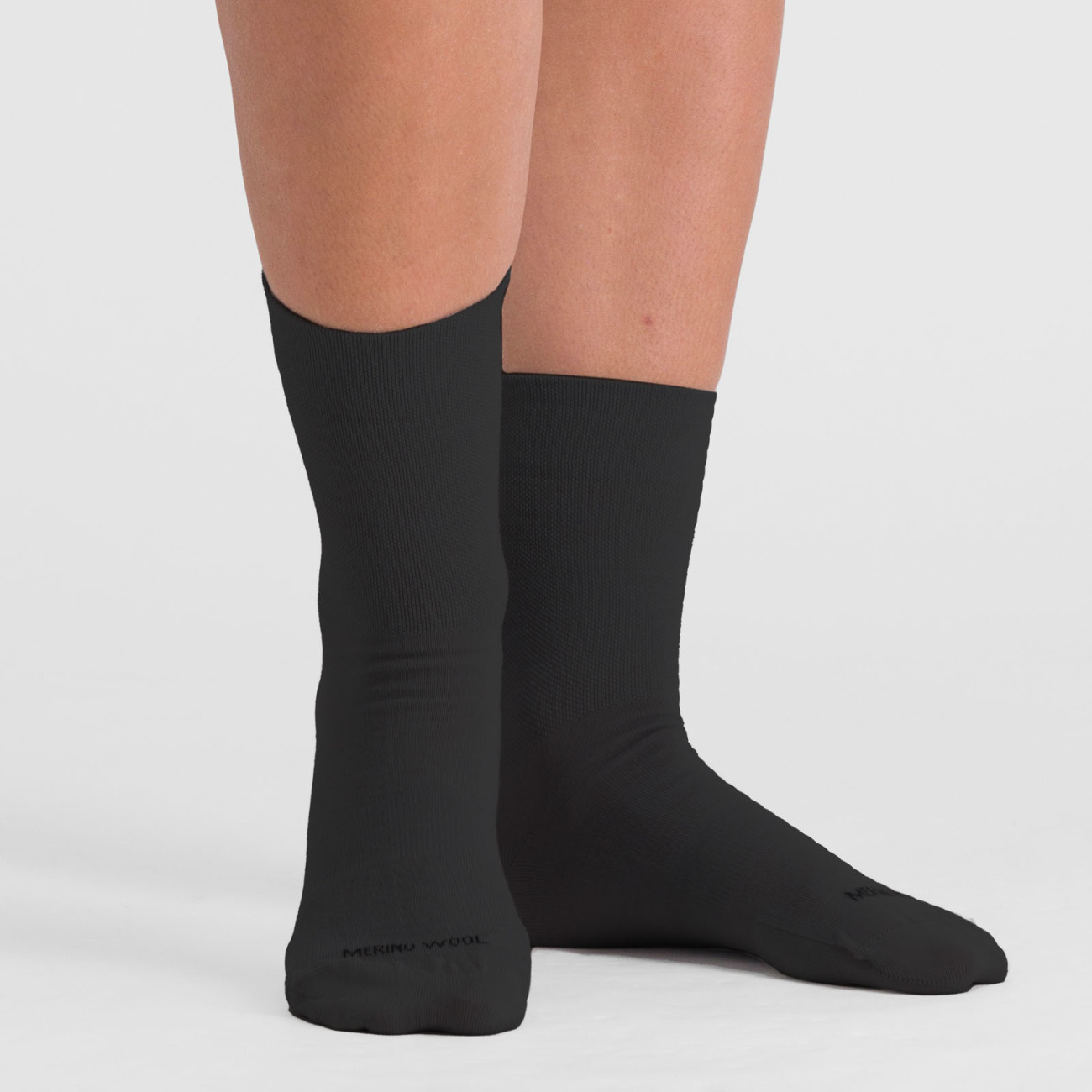 Levně SPORTFUL Cyklistické ponožky klasické - MATCHY WOOL - černá S-M
