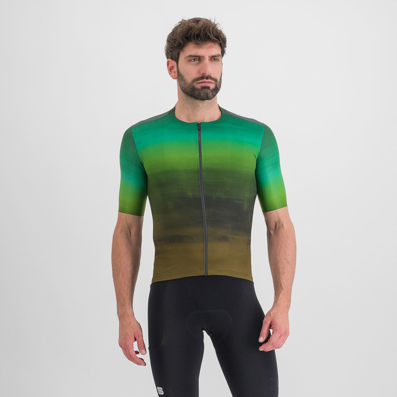 
                SPORTFUL Cyklistický dres s krátkým rukávem - FLOW SUPERGIARA - zelená/hnědá L
            