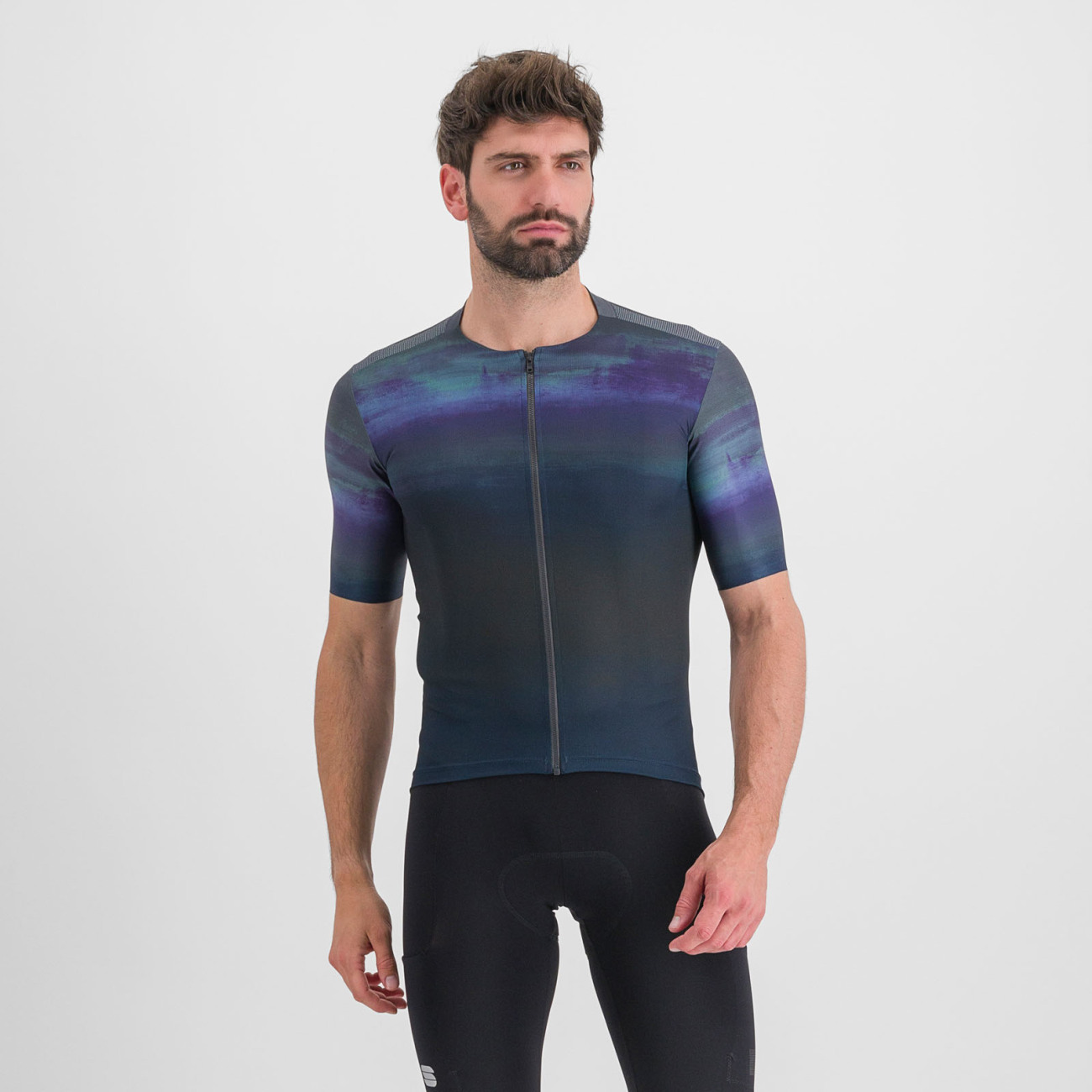 
                SPORTFUL Cyklistický dres s krátkým rukávem - FLOW SUPERGIARA - modrá/černá 3XL
            