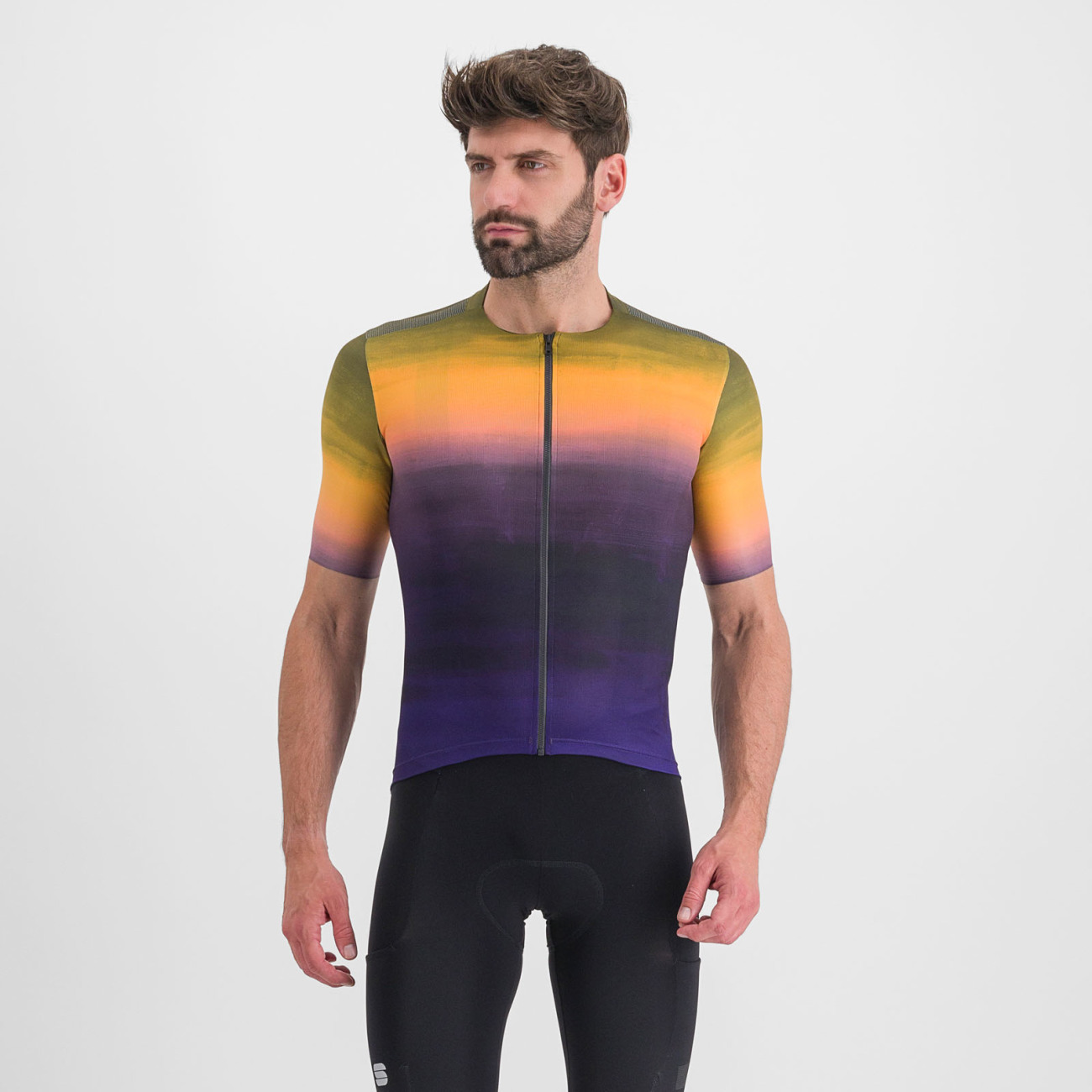 
                SPORTFUL Cyklistický dres s krátkým rukávem - FLOW SUPERGIARA - fialová/žlutá XL
            
