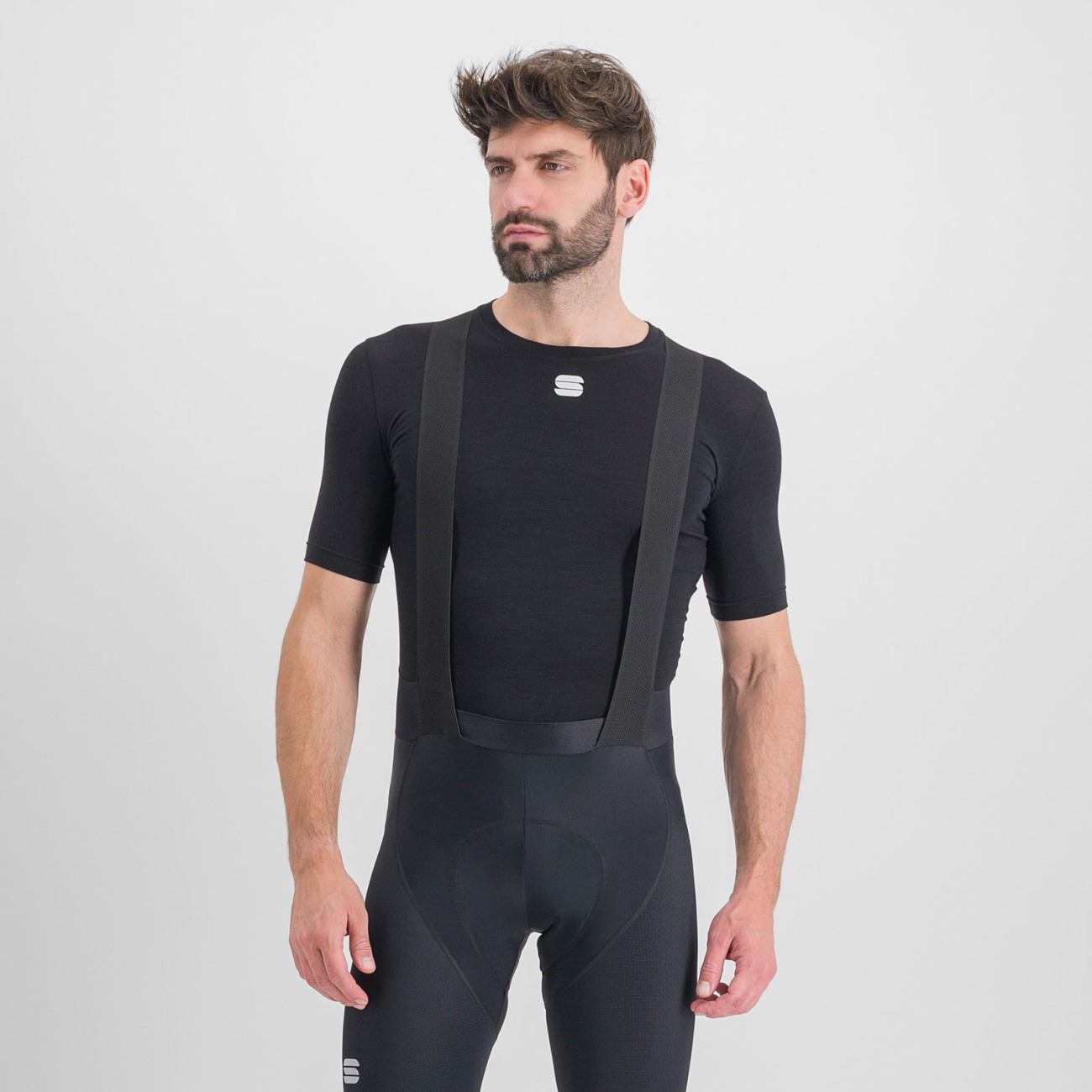 
                SPORTFUL Cyklistické triko s krátkým rukávem - MERINO LAYER - černá XL
            