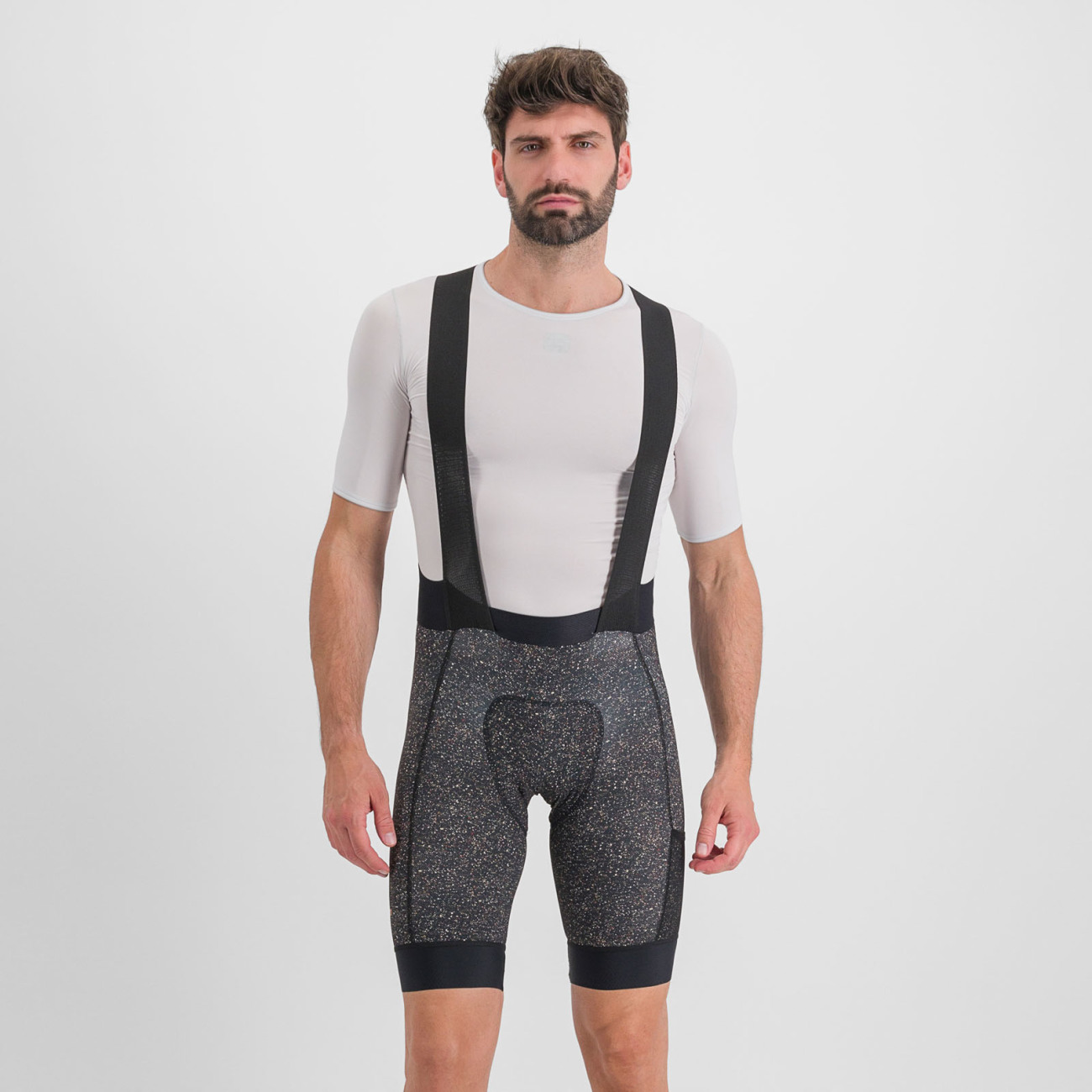 
                SPORTFUL Cyklistické kalhoty krátké s laclem - SKY RIDER SUPERGIARA - šedá M
            