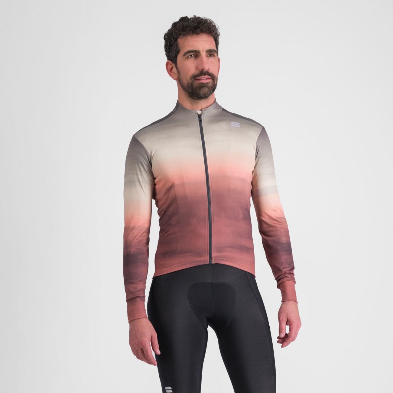 
                SPORTFUL Cyklistický dres s dlouhým rukávem zimní - FLOW SUPERGIARA THERMAL - béžová/hnědá XL
            