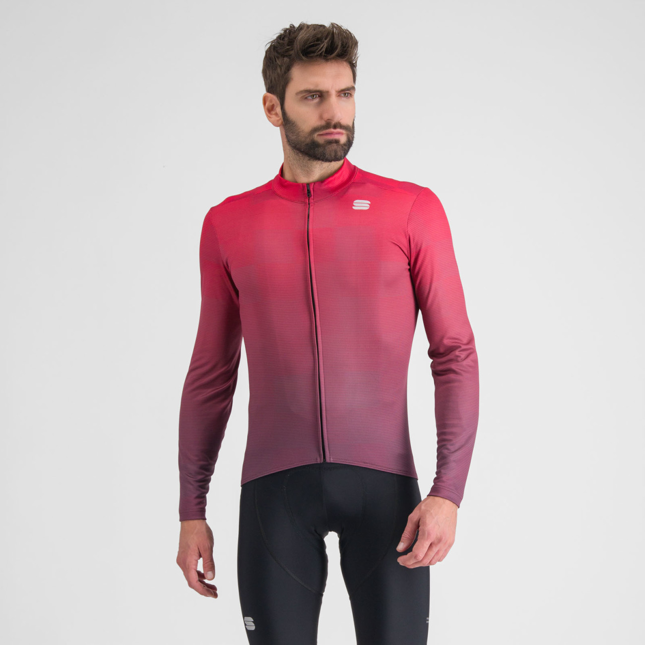 
                SPORTFUL Cyklistický dres s dlouhým rukávem zimní - ROCKET THERMAL - červená/fialová XL
            