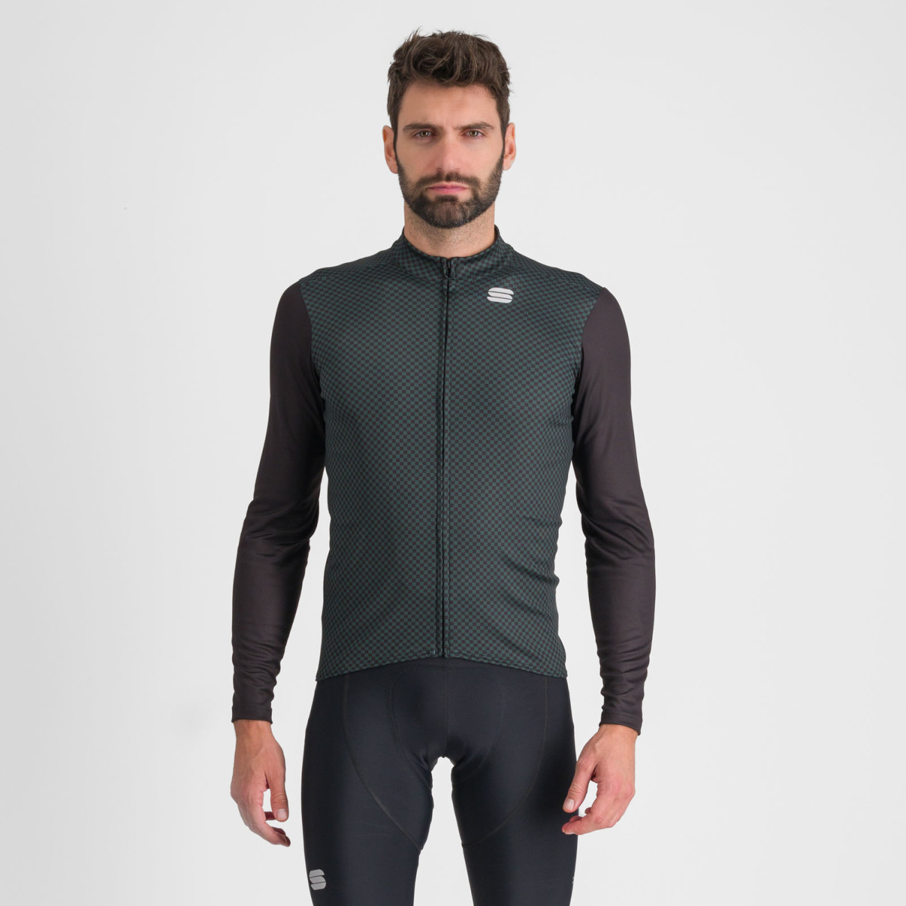 
                SPORTFUL Cyklistický dres s dlouhým rukávem zimní - CHECKMATE THERMAL - černá/zelená XL
            