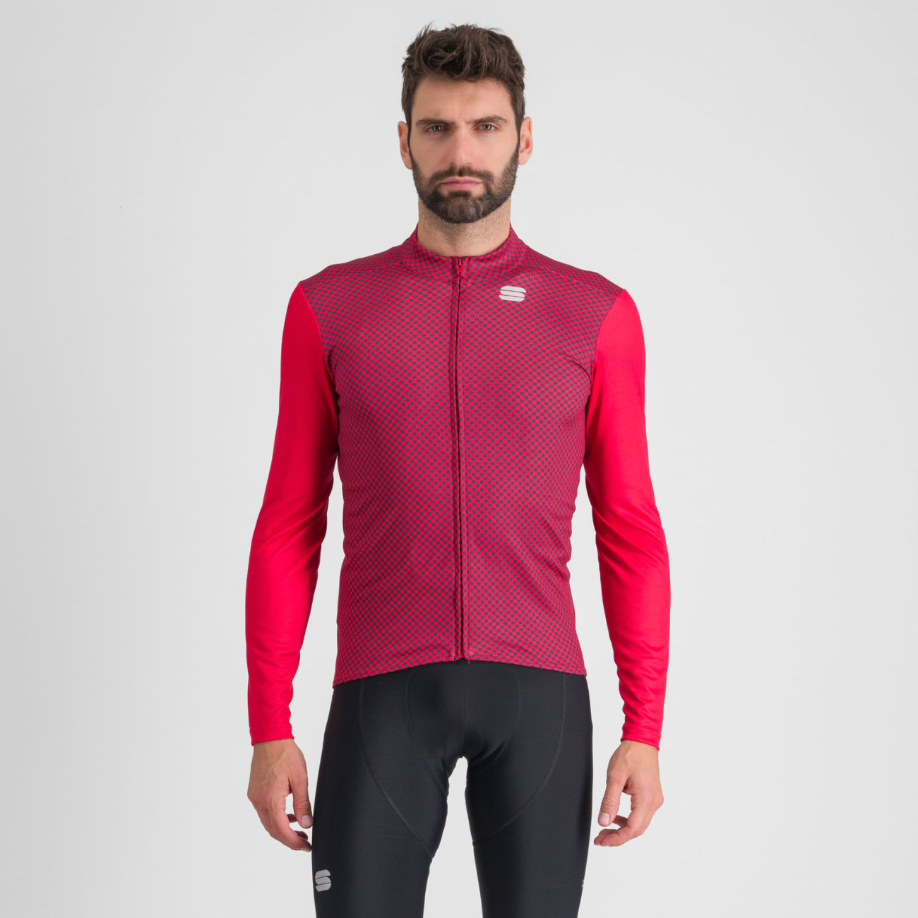 
                SPORTFUL Cyklistický dres s dlouhým rukávem zimní - CHECKMATE THERMAL - červená L
            