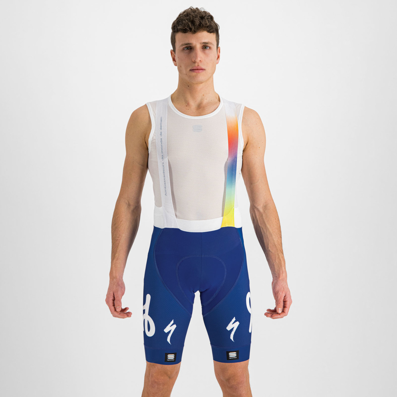 
                SPORTFUL Cyklistické kalhoty krátké s laclem - TOTAL ENERGIES BODYFIT - modrá M
            