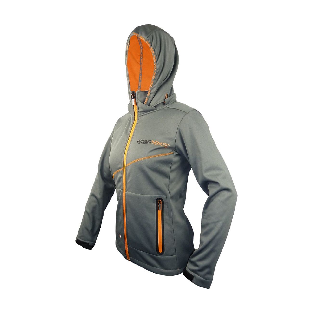 
                HAVEN Cyklistická zateplená bunda - THERMOTEC WOMEN - šedá/oranžová XS
            
