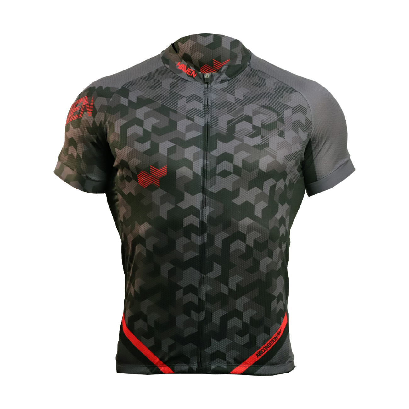 
                HAVEN Cyklistický dres s krátkým rukávem - SINGLETRAIL - červená/černá L
            