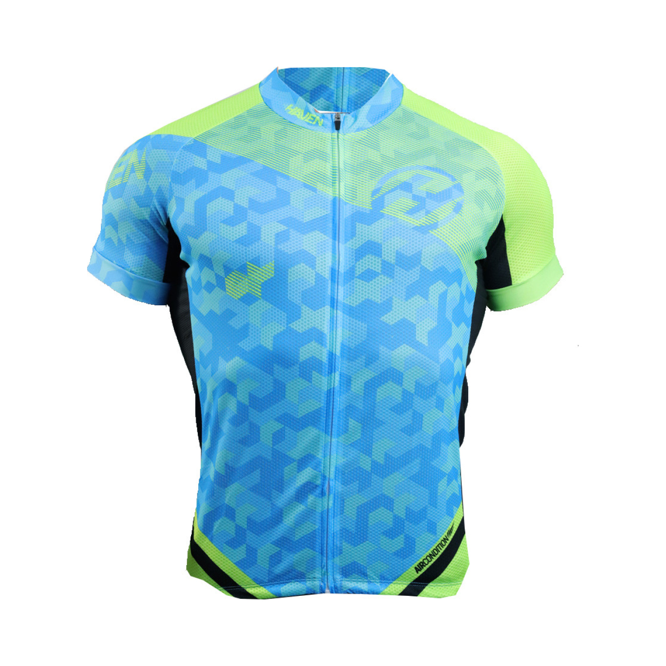 
                HAVEN Cyklistický dres s krátkým rukávem - SINGLETRAIL - modrá/zelená
            