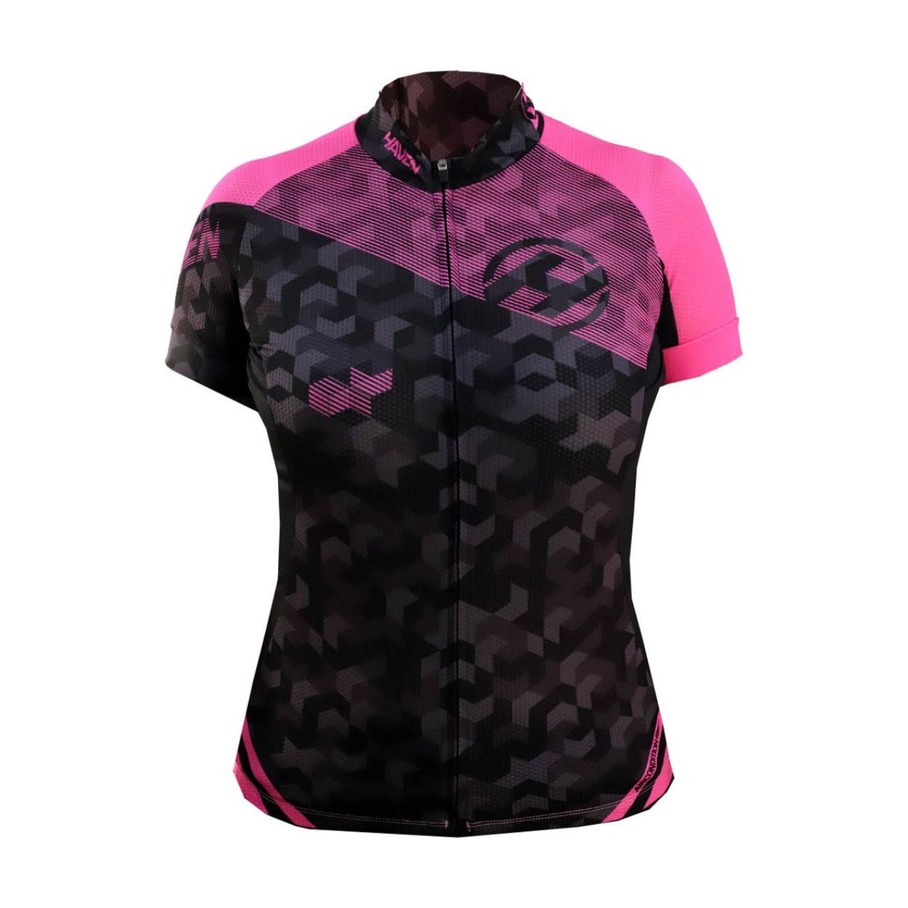 
                HAVEN Cyklistický dres s krátkým rukávem - SINGLETRAIL WOMEN - černá/růžová L
            