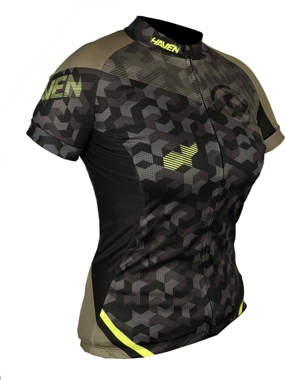 
                HAVEN Cyklistický dres s krátkým rukávem - SINGLETRAIL WOMEN - zelená/žlutá XL
            