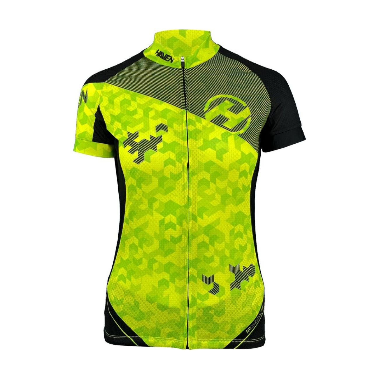 
                HAVEN Cyklistický dres s krátkým rukávem - SINGLETRAIL NEO WOMEN - zelená/černá 3XL
            