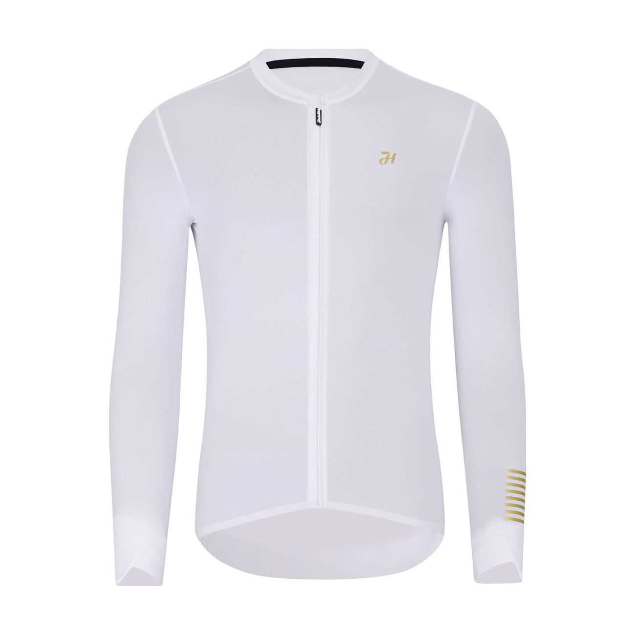 
                HOLOKOLO Cyklistický dres s dlouhým rukávem letní - VICTORIOUS GOLD ELITE - bílá 5XL
            