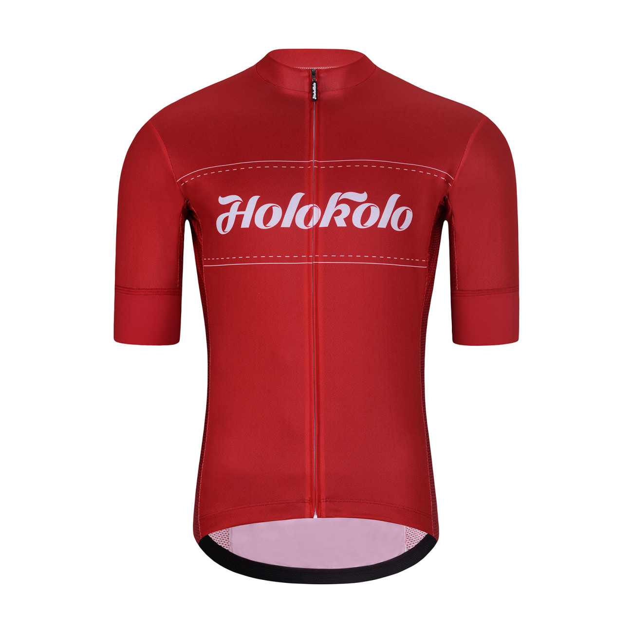 
                HOLOKOLO Cyklistický dres s krátkým rukávem - GEAR UP - červená XL
            