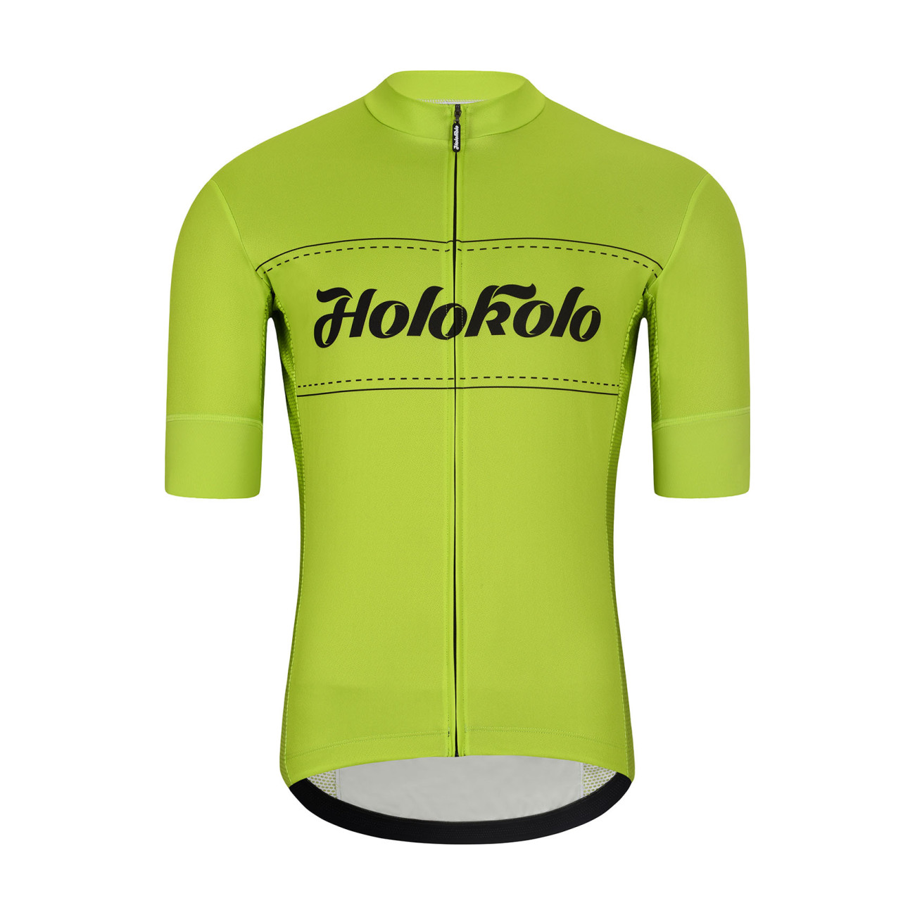 Levně HOLOKOLO Cyklistický dres s krátkým rukávem - GEAR UP - žlutá 2XL
