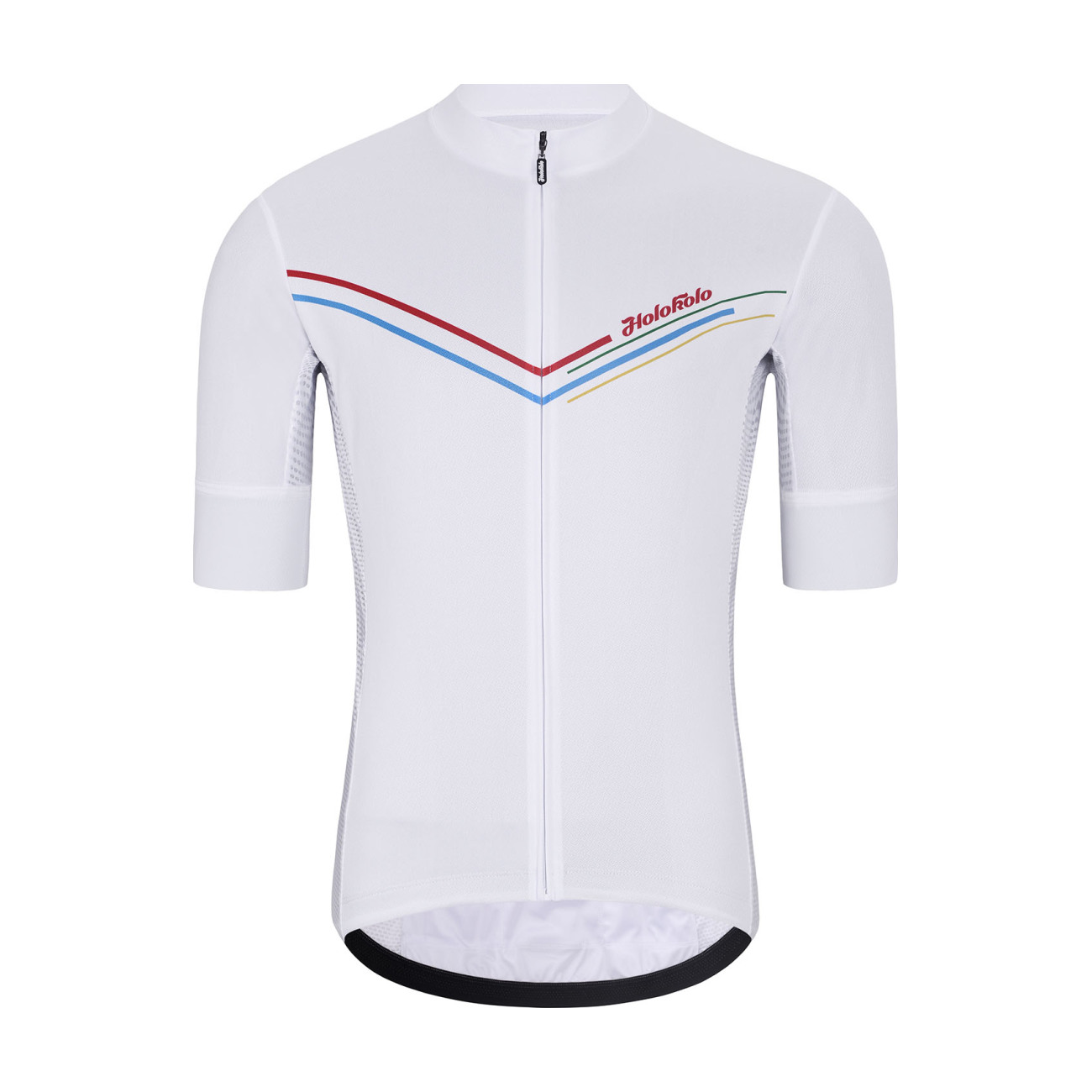 Levně HOLOKOLO Cyklistický dres s krátkým rukávem - LEVEL UP - bílá 4XL