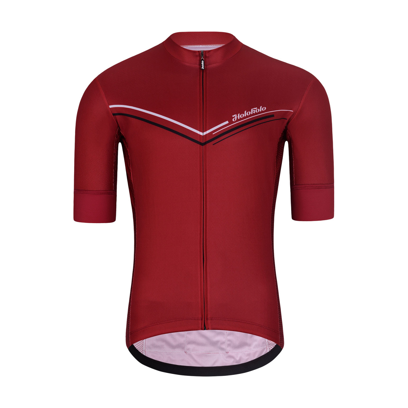 Levně HOLOKOLO Cyklistický dres s krátkým rukávem - LEVEL UP - červená 2XL